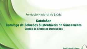 Capa Catálogo de Soluções Sustentáveis de Saneamento.